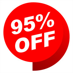 Super Sale poster, banner. Big sale, clearance. 95% off. Vector
