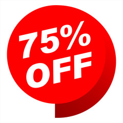 Super Sale poster, banner. Big sale, clearance. 75% off. Vector