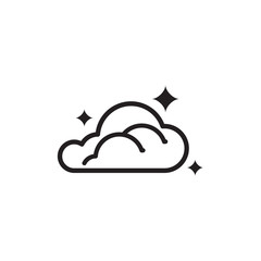 Cloud icon design template vector isolated