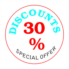 Super Sale poster, banner. Big sale, clearance. 30% off. Vector