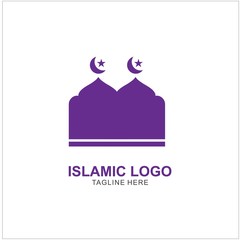 Islamic Logo Design Template. Mosque Icon Design Template