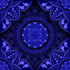 Ethnic floral pattern with vintage mandala elements for meditation, yoga, Tattoo, henna, etc.