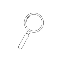 magnifying glass on white background
