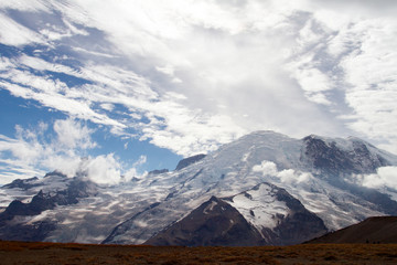 mountain landscape with clouds