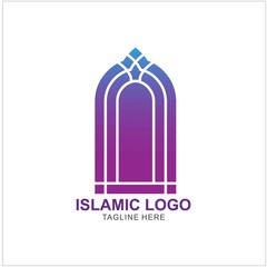 Islamic Logo Design Template. Mosque Icon Design Template