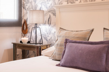 bedroom headboard detail