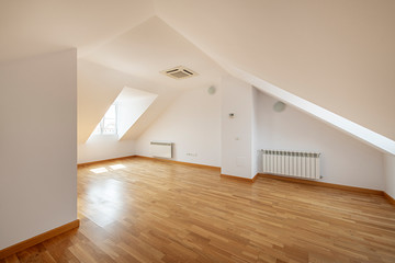 Room with sloping roof