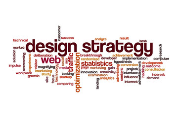 Design strategy word cloud concept