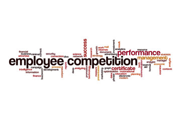 Employee competition word cloud concept
