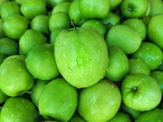 Jujube fresh milk green color sweet and crispy. Look like a green apple.