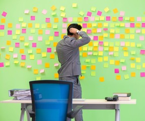 Businessman with many conflicting priorities