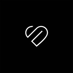 letter s love , S love  Logo  design Vector  Images With Black Background , logo letter S shape love line vector,  letter s love icon logo design  - obrazy, fototapety, plakaty