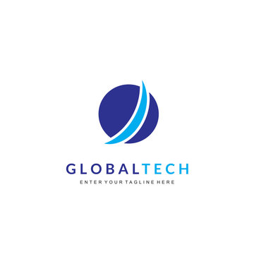 globe logo design is suitable for technology companies2