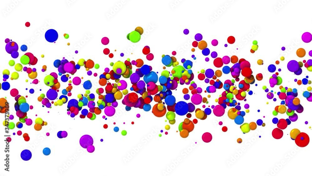 Poster simple colorful background with cheerful particles. 4k looped seamless abstract creative background,