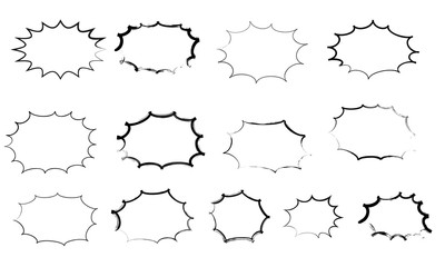 Obraz premium 筆で描かれた手描きのパンクフレーム