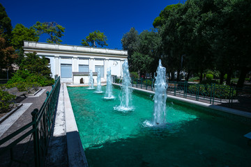 The public gardens of Giuseppe Garibaldi in Lecce, Italy