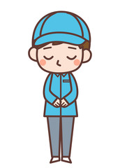 男性スタッフ　お辞儀・謝罪