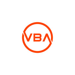 vba letter original monogram logo design