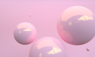 Pink sphere 3d abstract style background. Concept : poster, advertising ,cover design, book design, cd cover, flyer, web disign backgrounds.