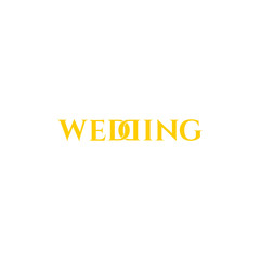 wedding typography letter monogram logo design