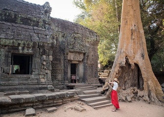 Ta Prohm temple. Cambodia.