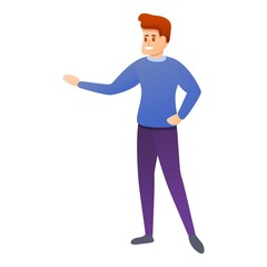 Planetarium presentation icon. Cartoon of planetarium presentation vector icon for web design isolated on white background