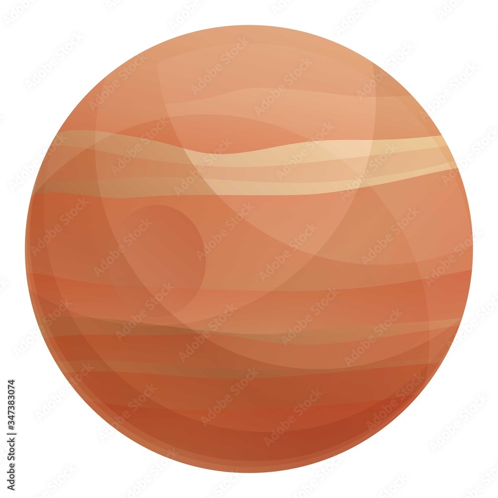 Poster uranus planet icon. cartoon of uranus planet vector icon for web design isolated on white background