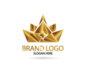 Great Luxury Gold Crown Royal and Elegant Logo Vector Design