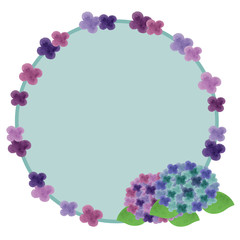 あじさい　紫陽花　アジサイ　フレーム　背景