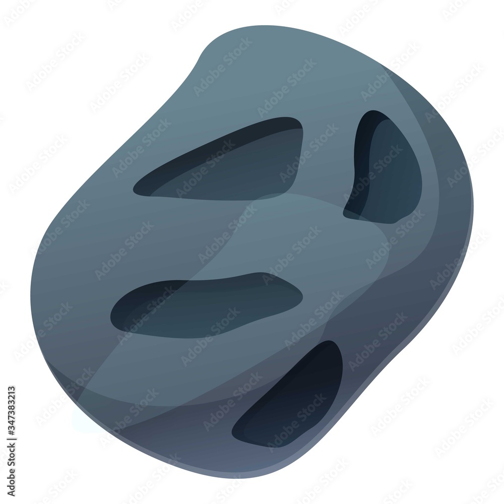 Poster asteroid icon. cartoon of asteroid vector icon for web design isolated on white background