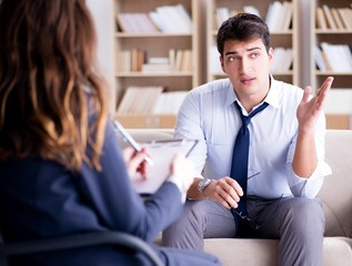 Medical concept with psychologist visit