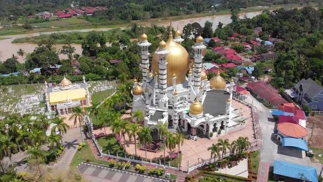 Aerial view of Masjid Ubudiah, Kuala Kangsar, Perak