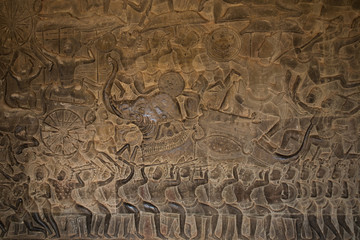 A fresco. Angkor-wat. Cambodia.