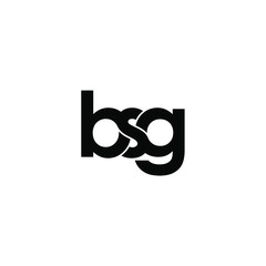 bsg letter original monogram logo design