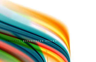 Abstract background - fluid color gradient waves, with dynamic motion line effect. Vector Illustration For Wallpaper, Banner, Background, Card, Book Illustration, landing page