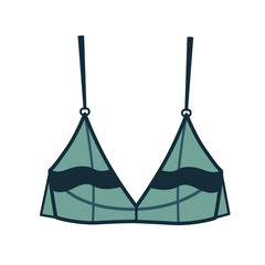 Triangle. Bra. Lingerie. Simple vector illustration.