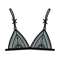 Bralett. Bra. Lingerie. Simple vector illustration.