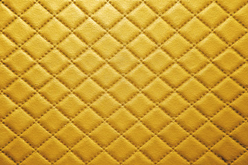 Gold Leather texture with seam background
