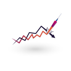 Vector concept economic recovery after epidemic situation  corona virus.