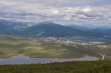 
Landscape from the hill in Magadan