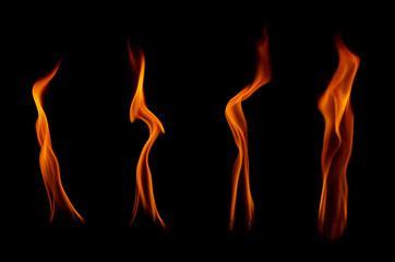 A texture of fire dancing in the dark, having a different shape.