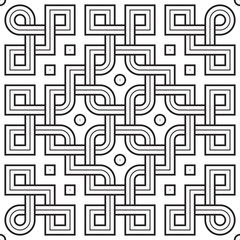 Viking Seamless Pattern Tile - Chained Semi-Rounded Squares