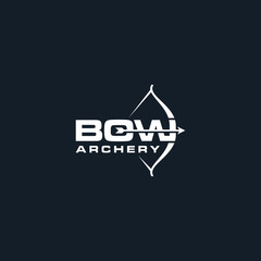 bow archery logo black white