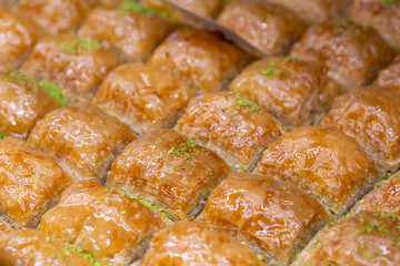 Baklava pastry dessert.