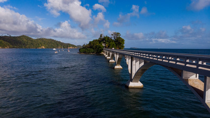 Fototapeta na wymiar bridge with water and sky