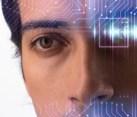Concept of sensor implanted into human eye