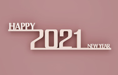 New Year 2021 Creative Design Concept - 3D Rendered Image