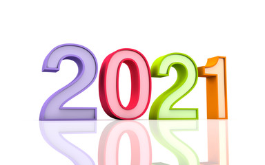 New Year 2021 Creative Design Concept - 3D Rendered Image
