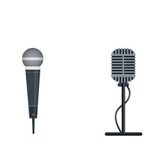 Microphone. Audio recording device, vector illustration
