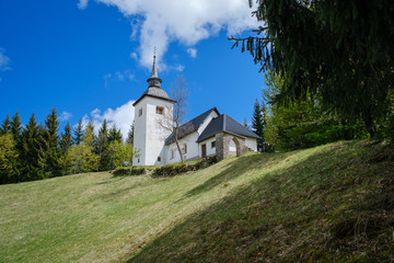 Obraz premium Miklavška gora panoramic hill above Selca